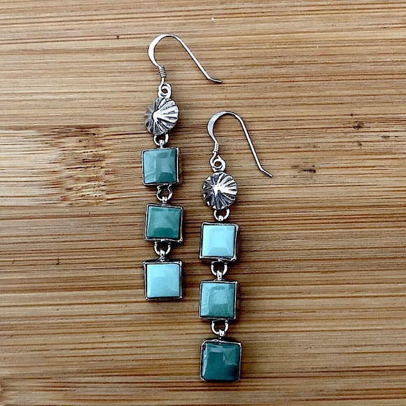 $69  Signed Native American Estate Designer Earrings  Marked S STERLING - Picture 3 of 4